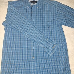 Ariat Men's Blue Plaid Button-Down Shirt